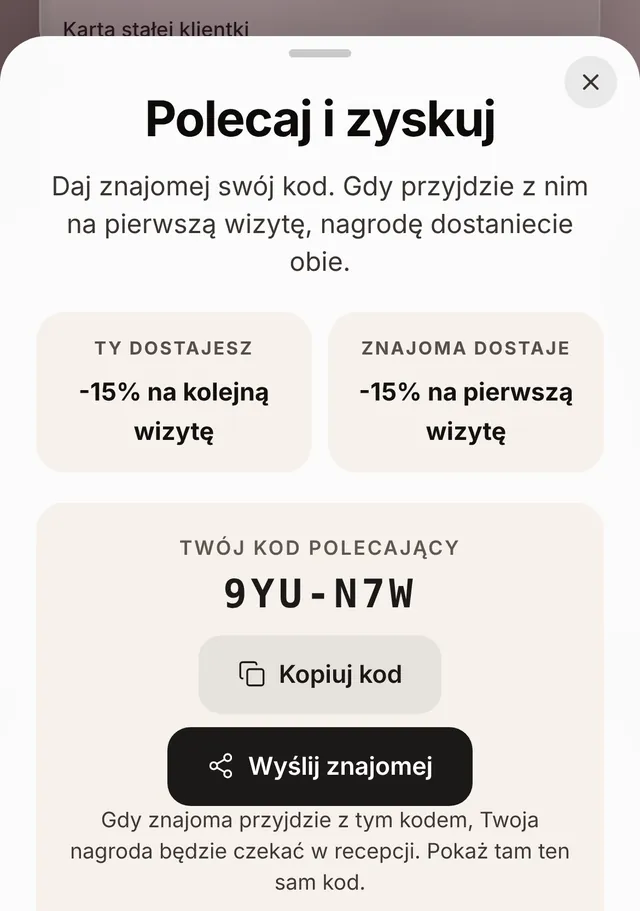 Polecaj i zyskuj: kod polecający dla znajomej i rabat 15% dla obu klientek